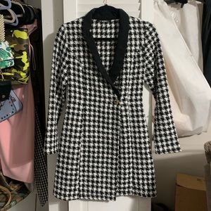 SHEIN Houndstooth Blazer dress- gently worn.